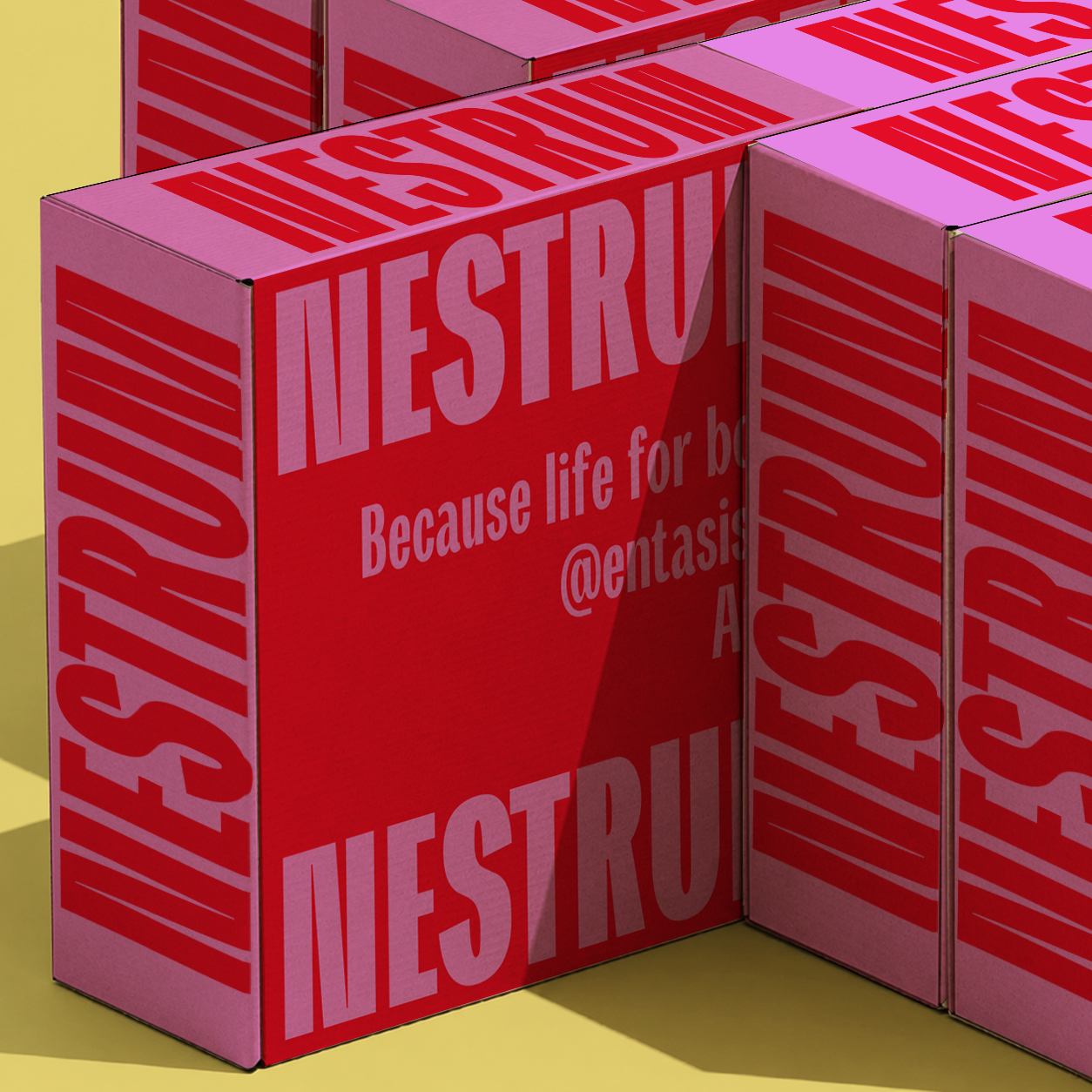 Airegin applied in a brand composition with condensed grotesque typography