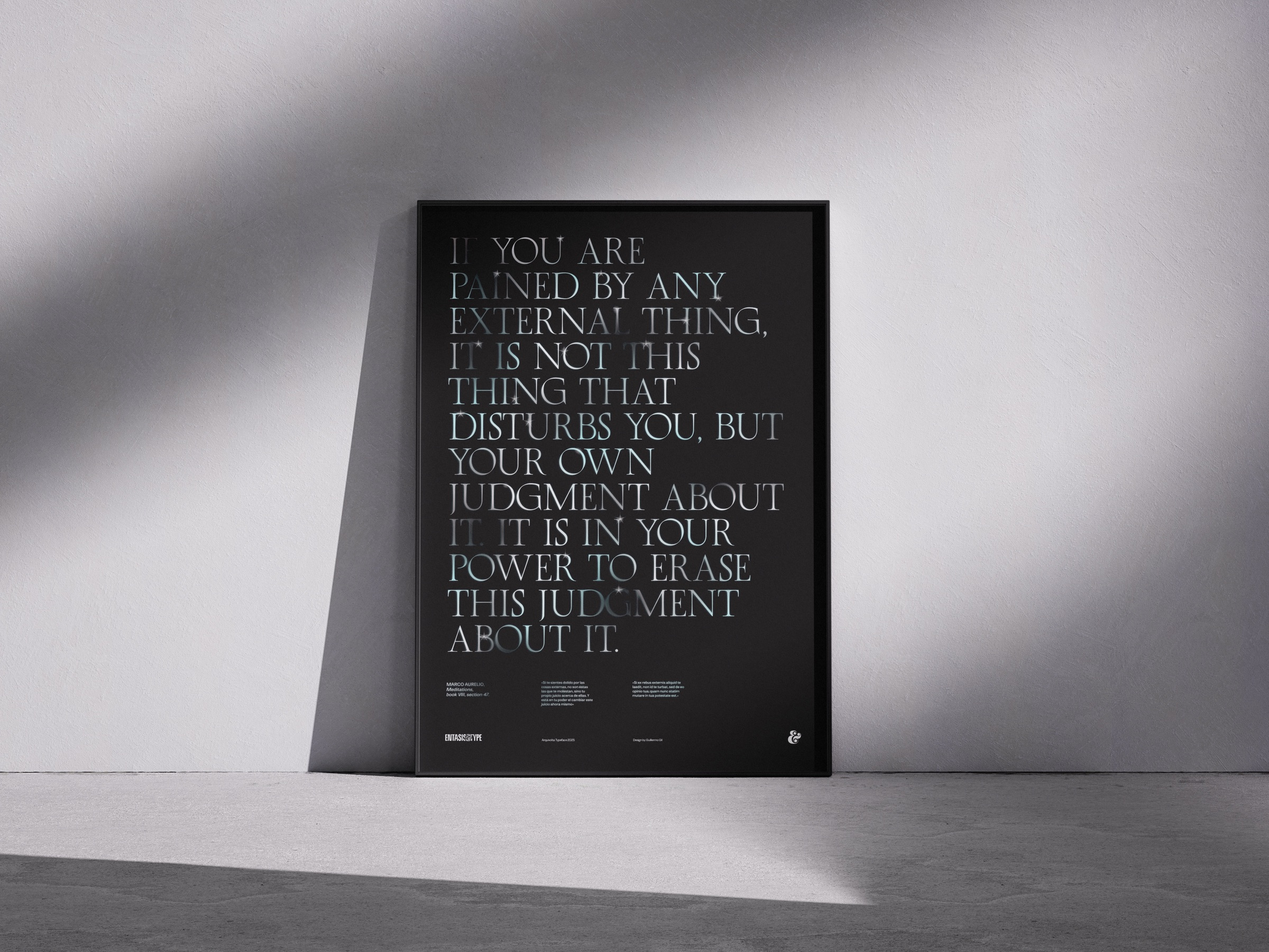 Large typographic poster using EntasisType fonts