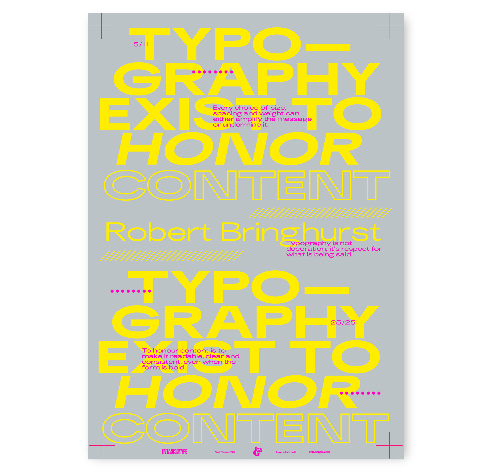 Produced typographic poster 01