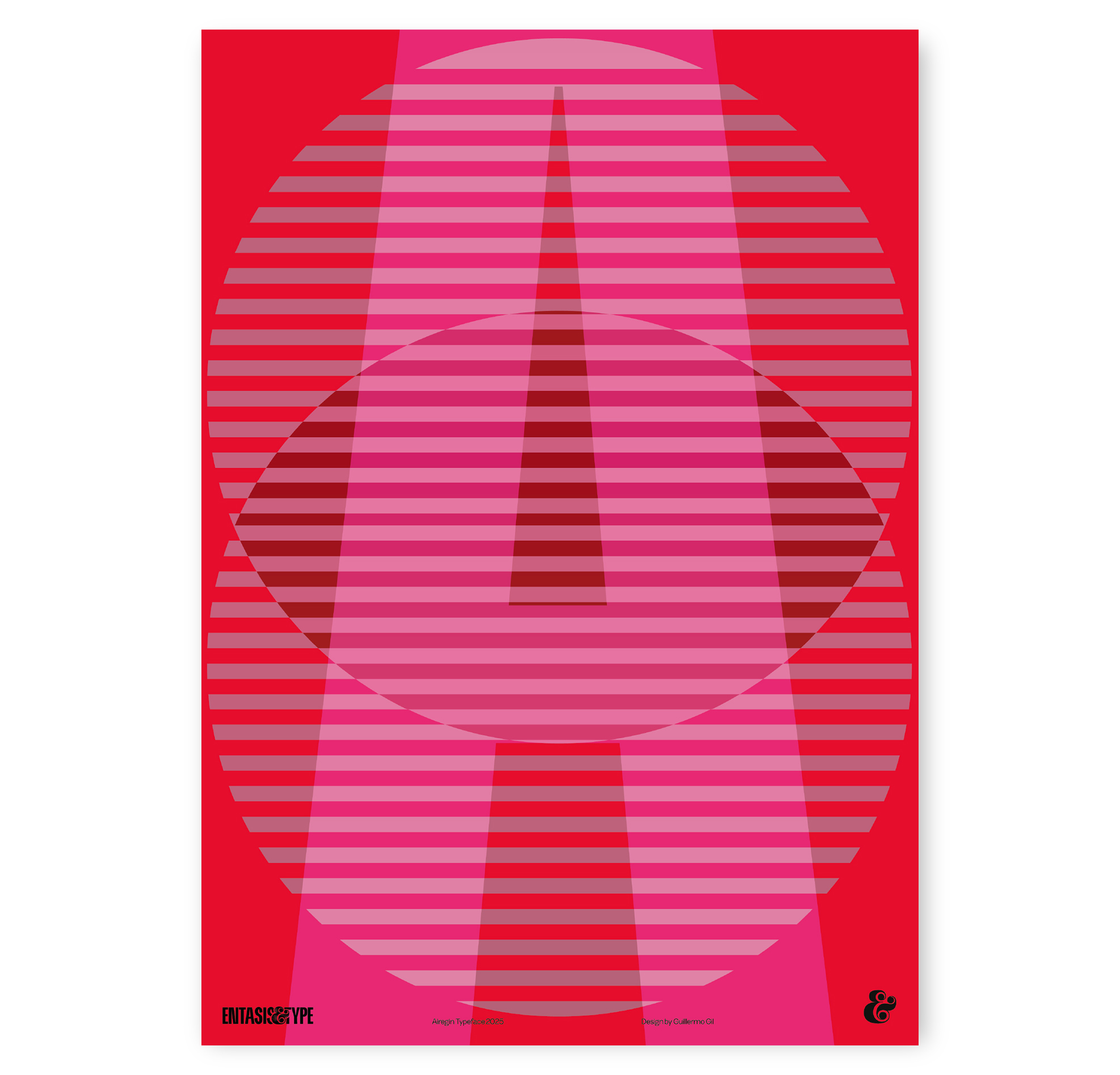 Typographic Print 02, pink typographic design